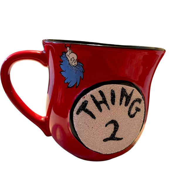 💙 Universal Studios Dr. Seuss Cat In the Hat Thing Mug (Thing 2) Red Thing 2 Mug - Picture 2 of 7
